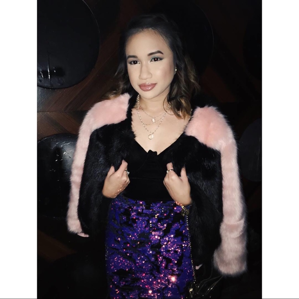 Akira - Black & sequined mini dress